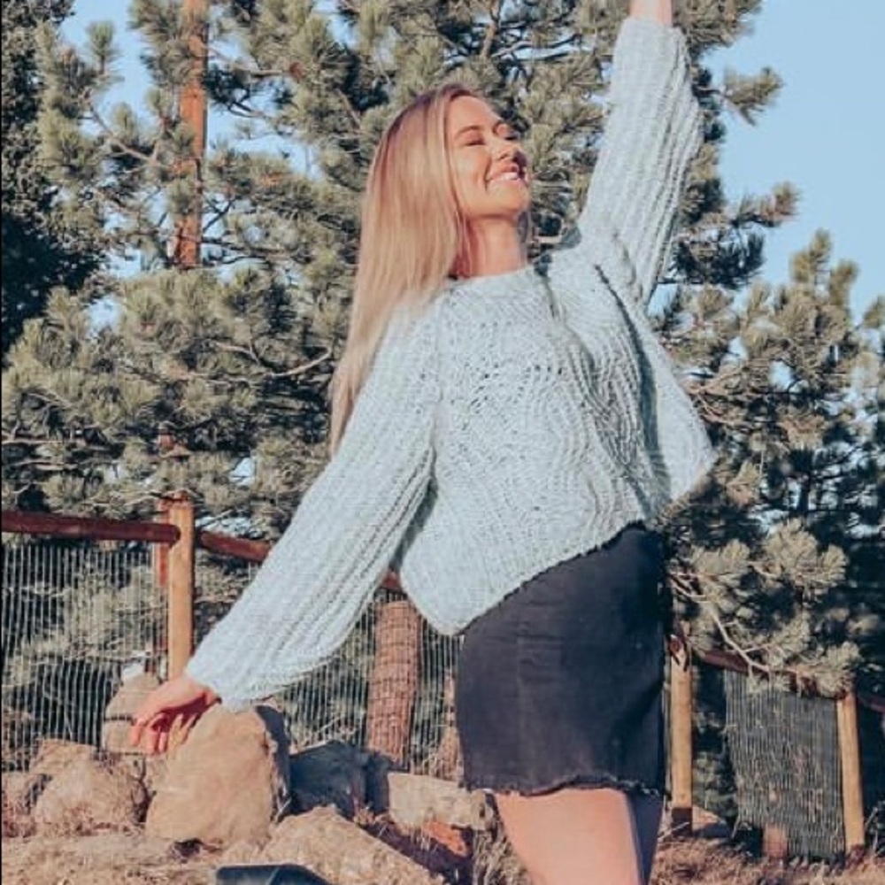 Black mini skirt